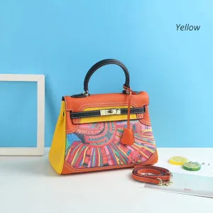 Escher Painted Padlock Satchel