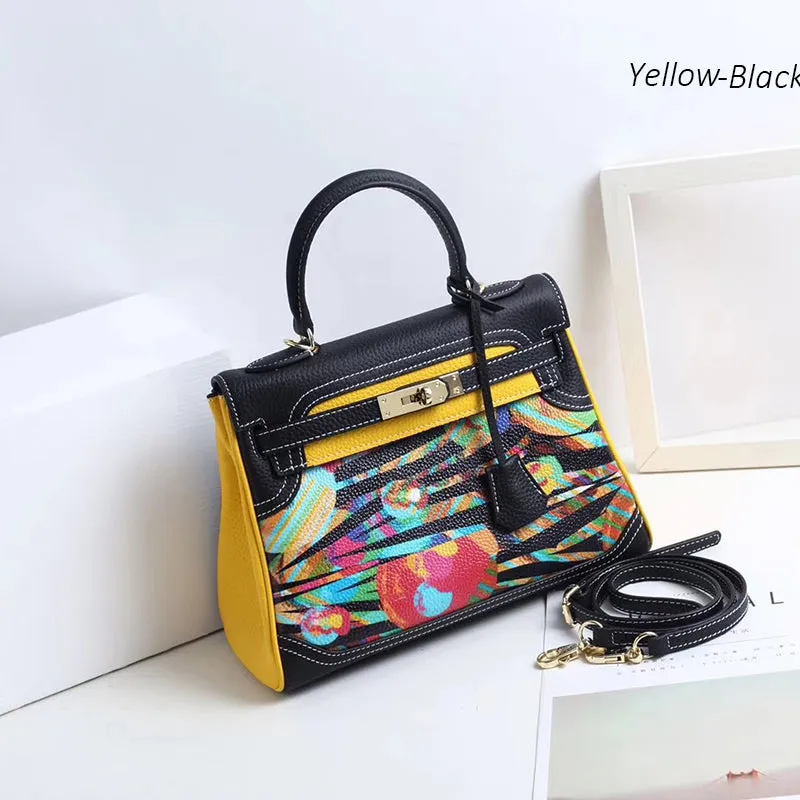 Escher Painted Padlock Satchel