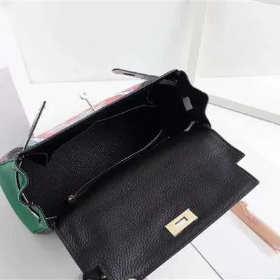 Escher Painted Padlock Satchel