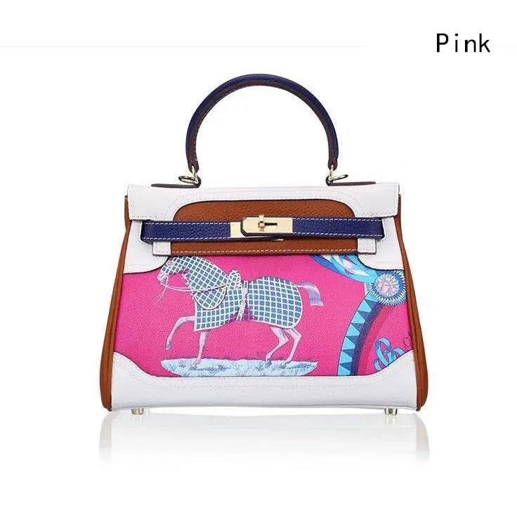 Escher Painted Padlock Satchel