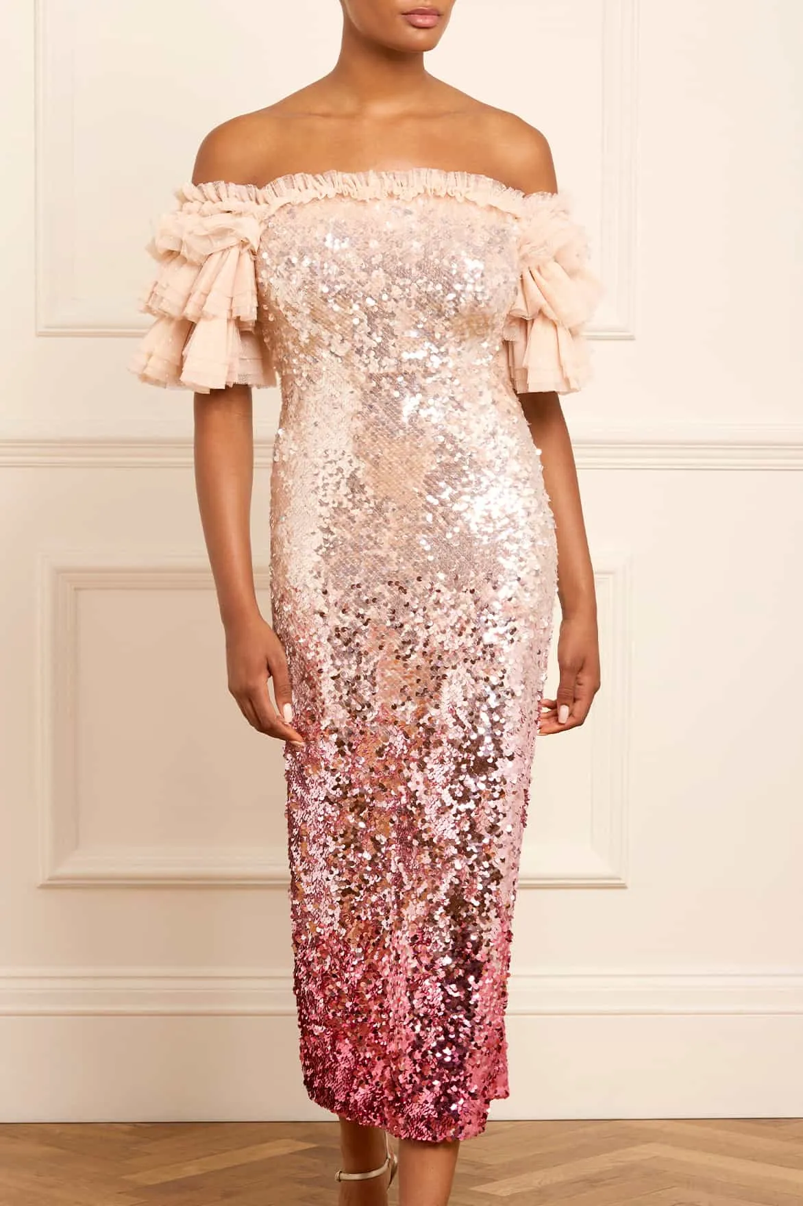 Essie Ombre Off-Shoulder Ballerina Dress