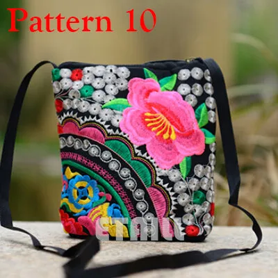 Ethnic Hmong Boho Indian Embroidered Small Shoulder Bag Handmade Fabric Embroidery Logo Luxury Brand Crossbody Bags for Women