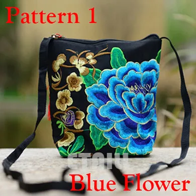 Ethnic Hmong Boho Indian Embroidered Small Shoulder Bag Handmade Fabric Embroidery Logo Luxury Brand Crossbody Bags for Women