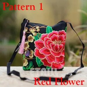 Ethnic Hmong Boho Indian Embroidered Small Shoulder Bag Handmade Fabric Embroidery Logo Luxury Brand Crossbody Bags for Women