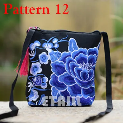 Ethnic Hmong Boho Indian Embroidered Small Shoulder Bag Handmade Fabric Embroidery Logo Luxury Brand Crossbody Bags for Women