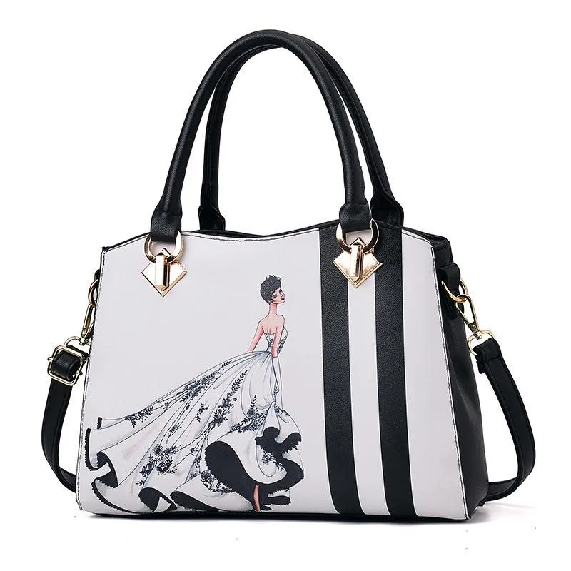 European and American style Shoulder Handbag Trendy wild Woman bag Patent leather bag Big capacity