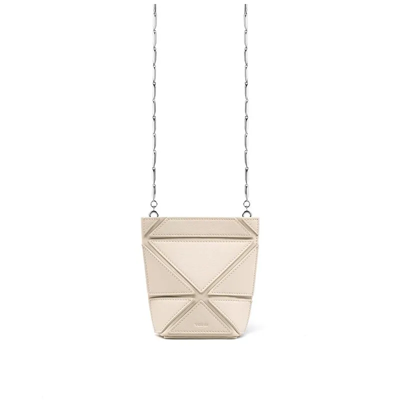 Facet Micro Plus Foldable Crossbody Bag - Rice
