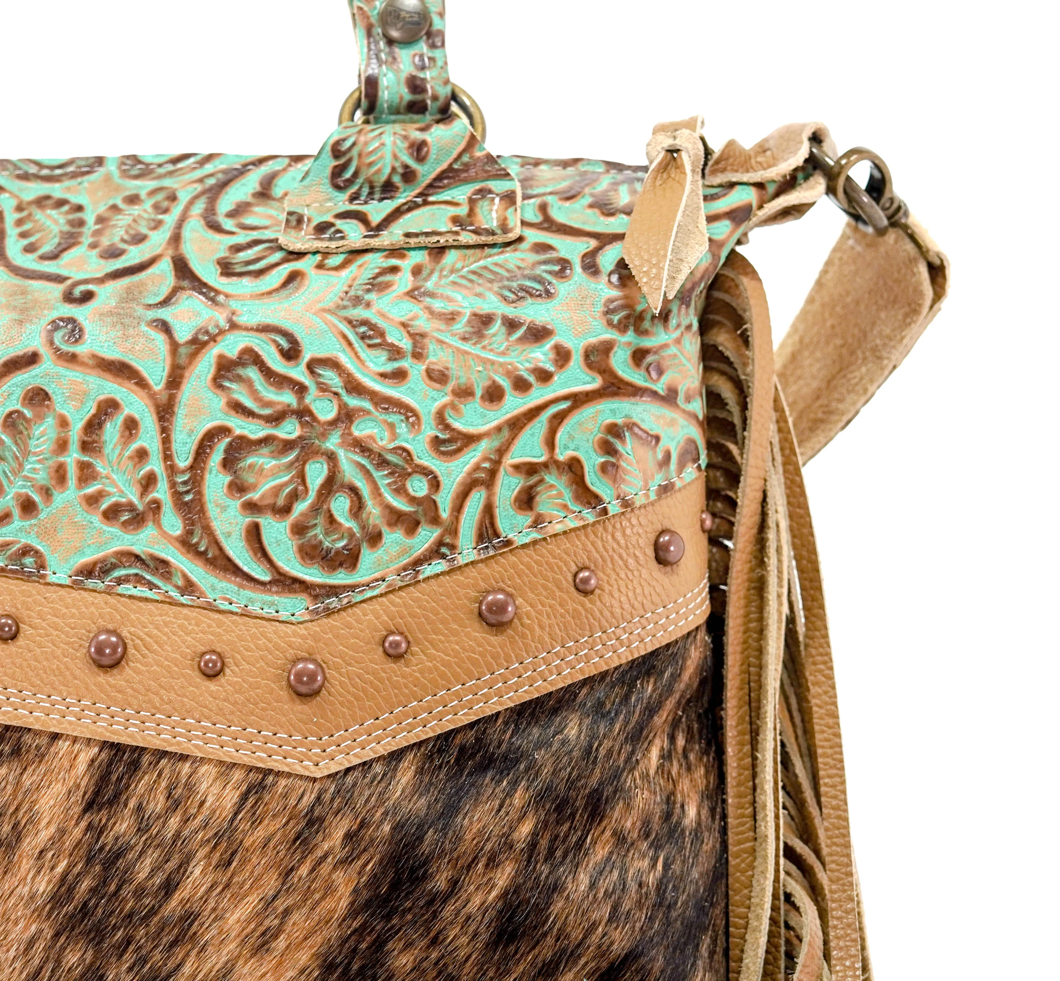 Fancy Oakley - Brindle w/ Turquoise tool