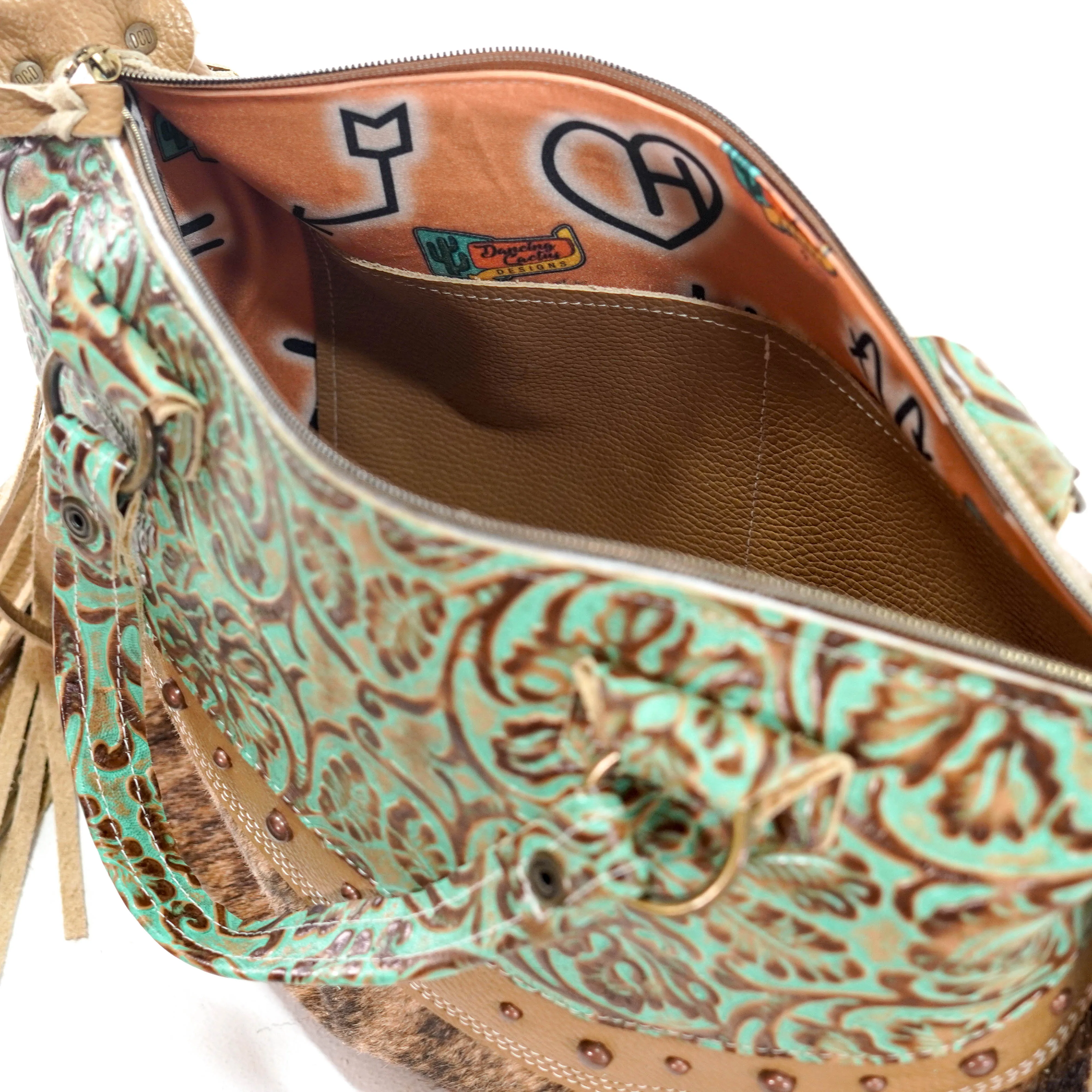 Fancy Oakley - Brindle w/ Turquoise tool