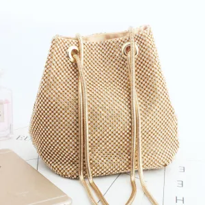 Fashion Rhinestone Bucket Bags(3 Colors)