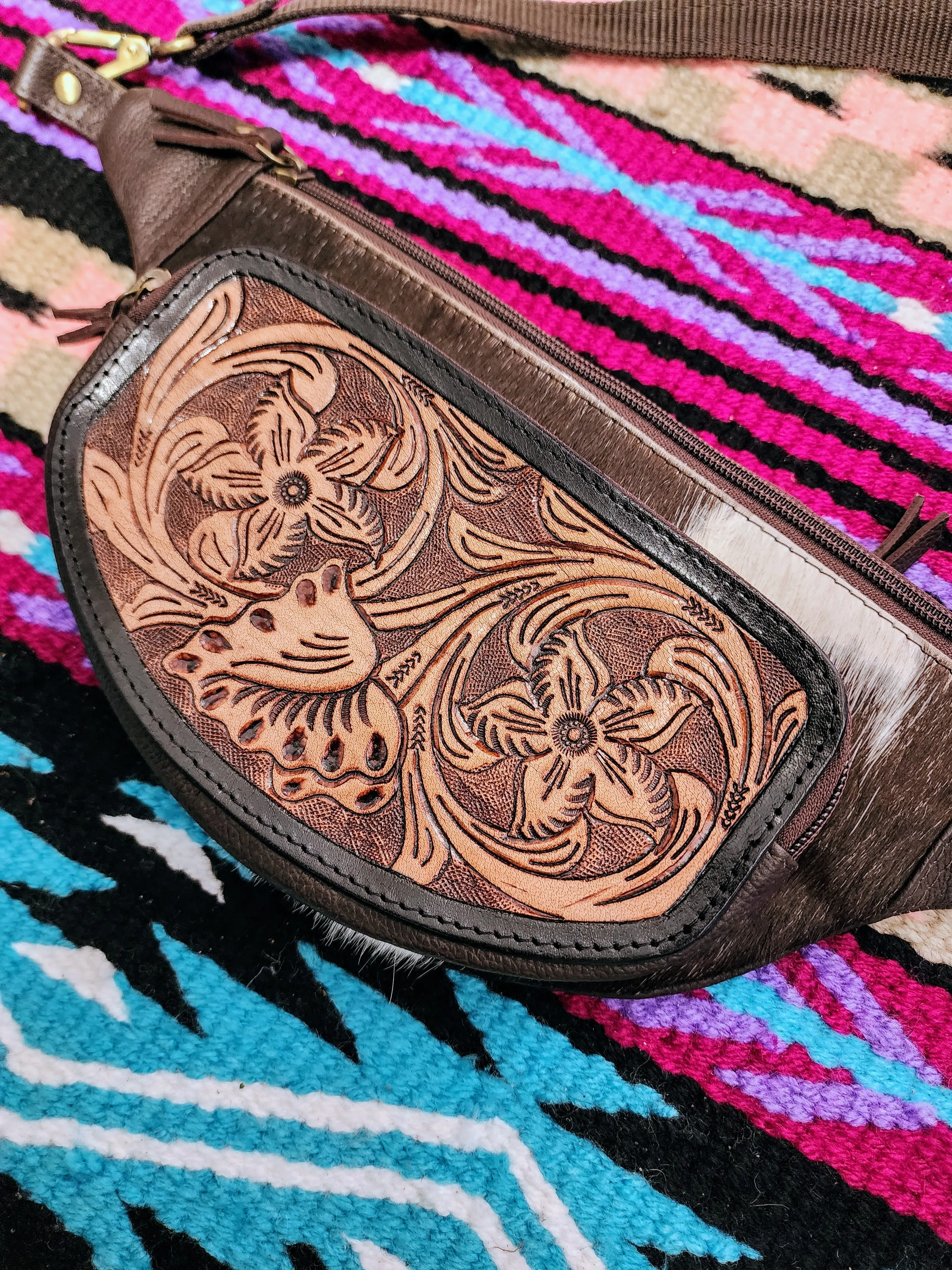 Festival Cowhide Bum Bag