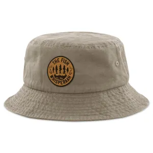 Fish Whisperaah "Wood Grain" Patch Bucket Hat