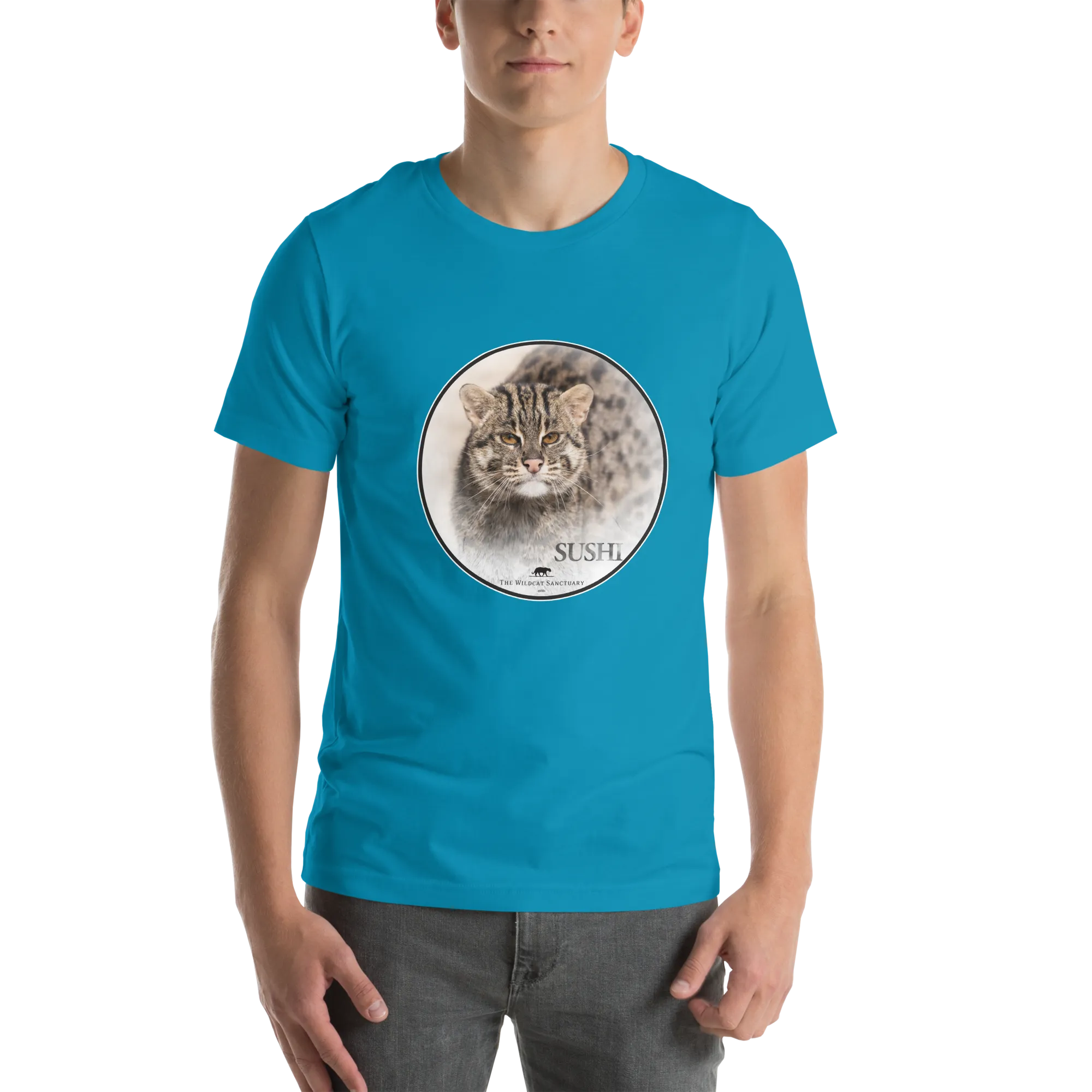 Fishing Cat Sushi Short Sleeve T-Shirt