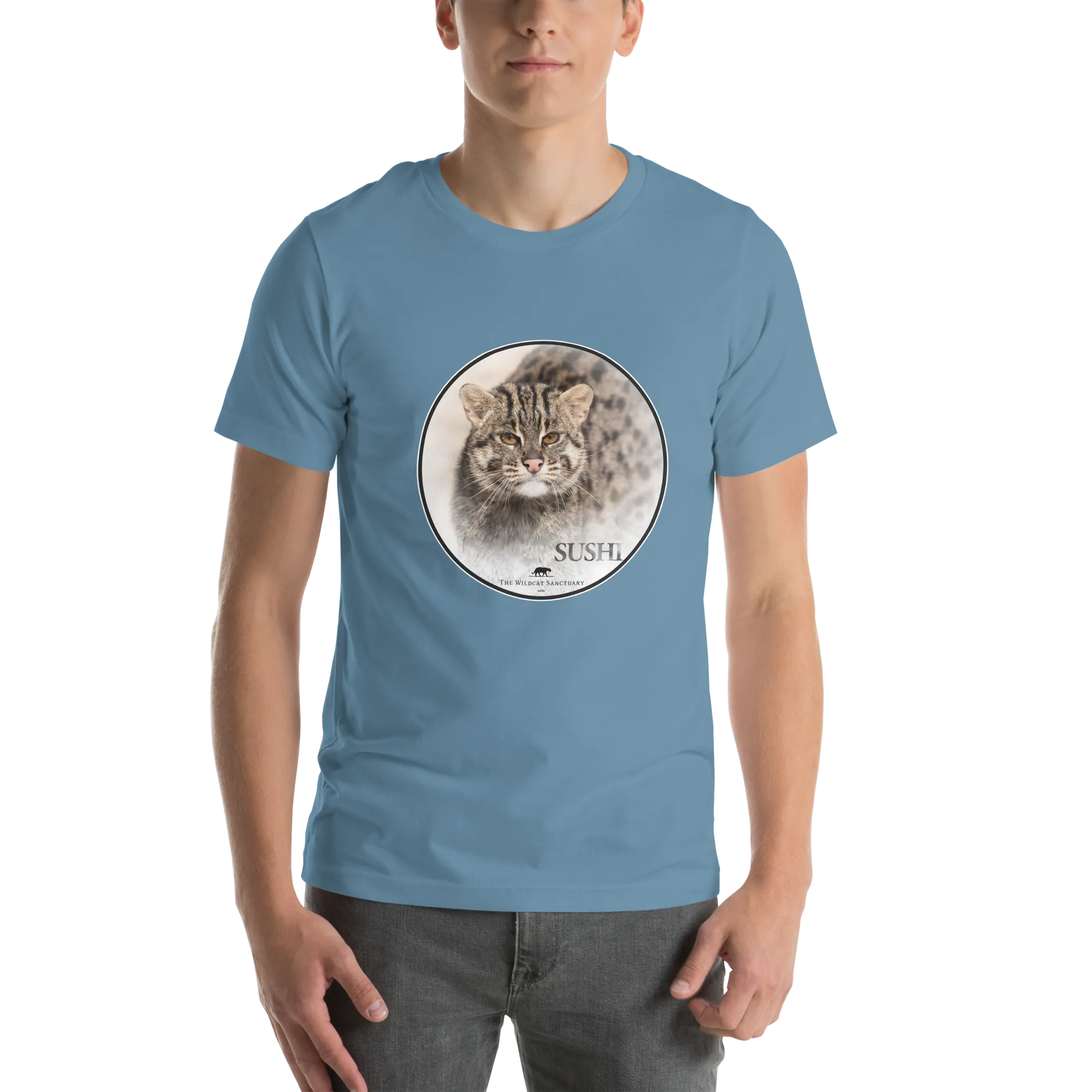 Fishing Cat Sushi Short Sleeve T-Shirt