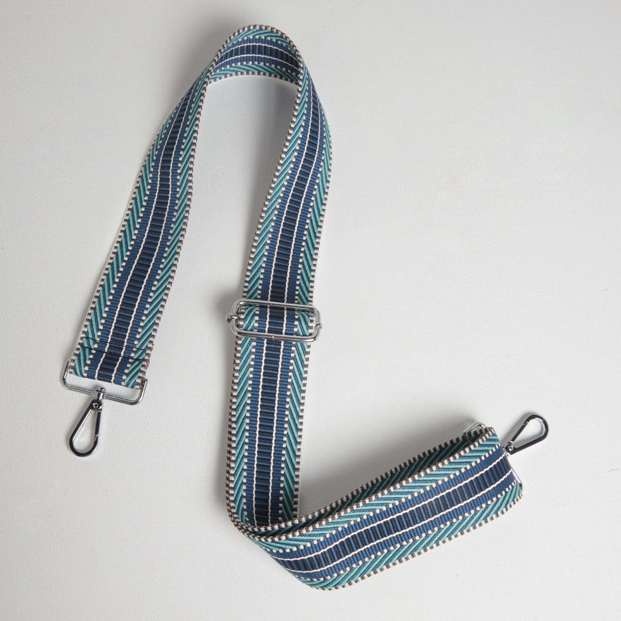 Florence - Crossbody Bag in Teal with Blue Aztec Strap