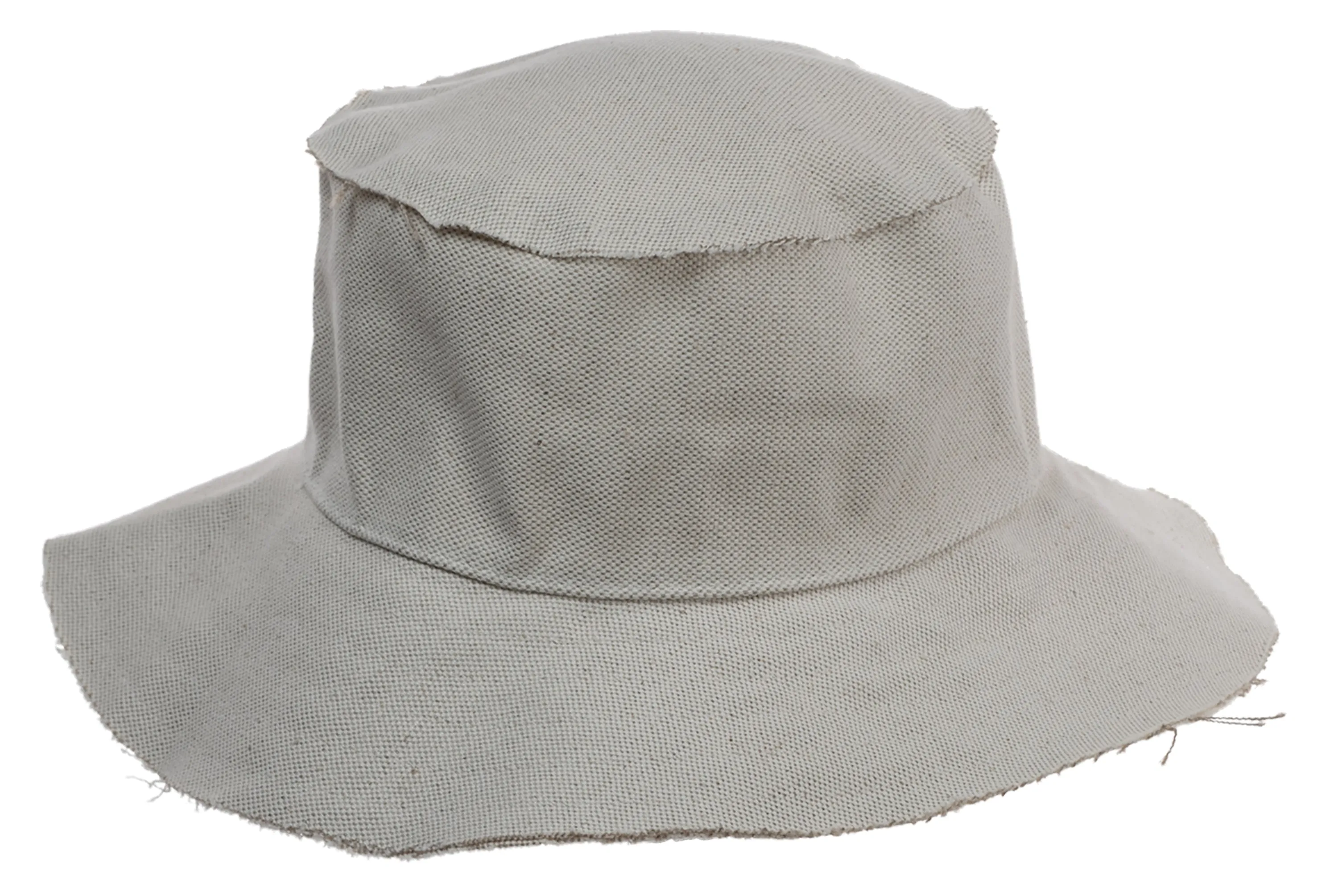 Frayed Canvas Bucket Hat - Black