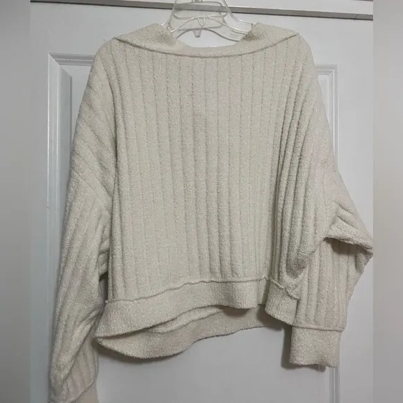 Free People Cabin Fever Pullover in White