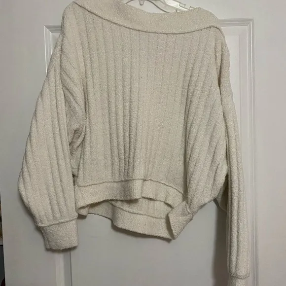 Free People Cabin Fever Pullover in White
