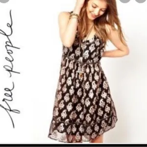 Free People Metallic Gold Metal Studded Party Dress Holiday Sleeveless sz 6 NWT