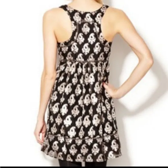 Free People Metallic Gold Metal Studded Party Dress Holiday Sleeveless sz 6 NWT