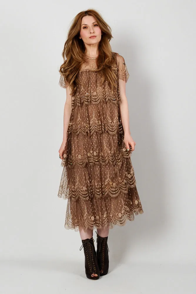 French Silk Lace Gatsby Dress
