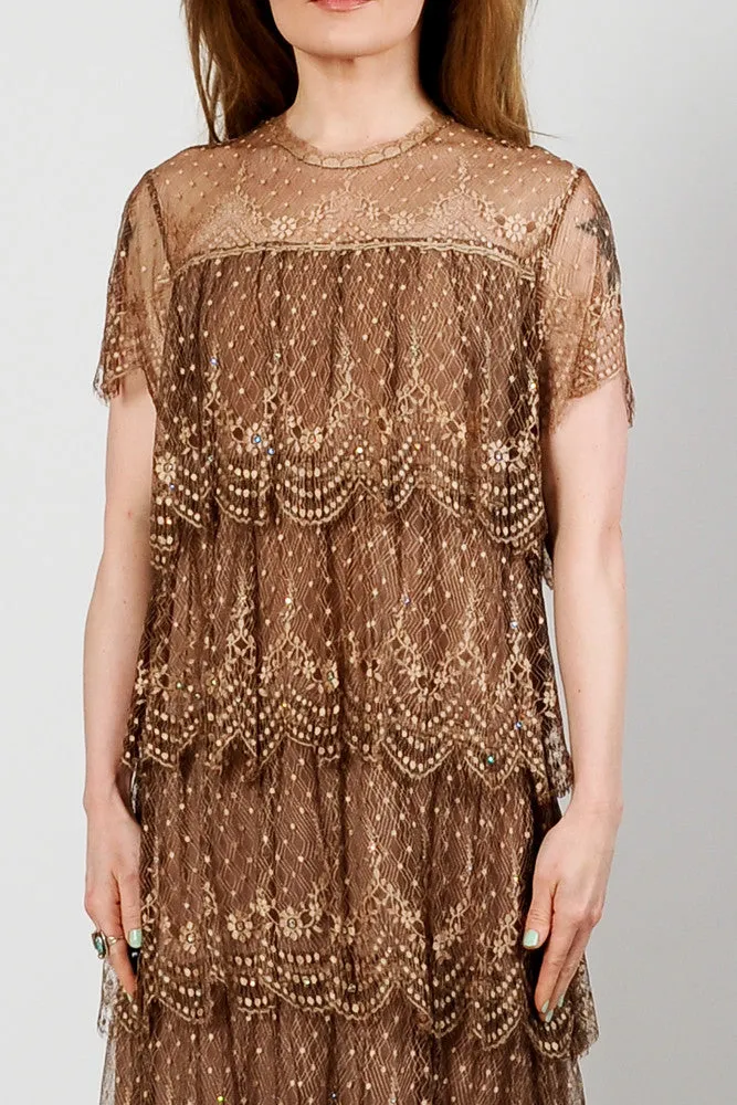 French Silk Lace Gatsby Dress