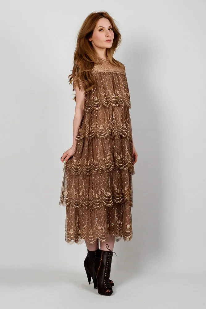 French Silk Lace Gatsby Dress