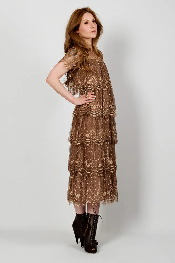 French Silk Lace Gatsby Dress