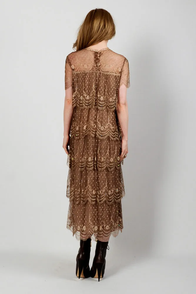 French Silk Lace Gatsby Dress
