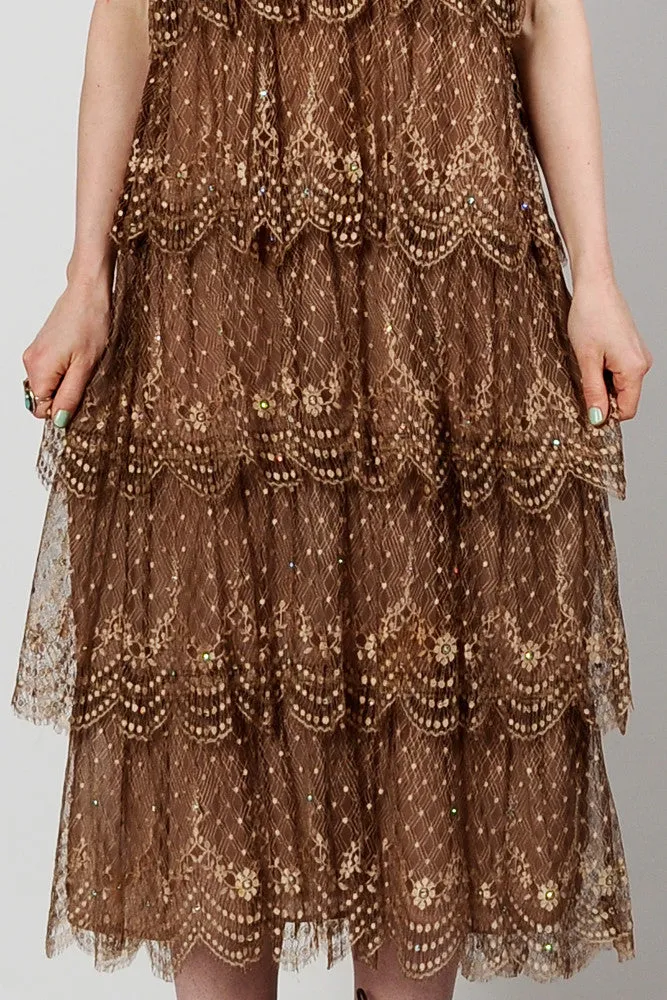 French Silk Lace Gatsby Dress