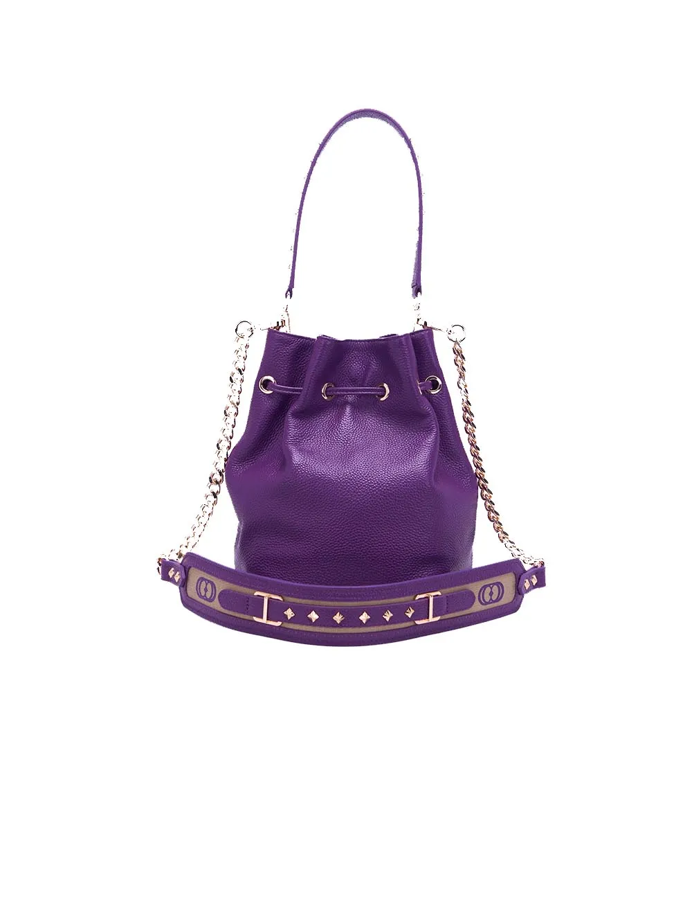 Frivolous Ginger Bucket Tumbled Leather - Violet
