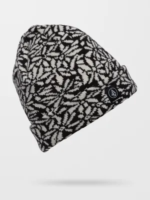 Full Stone Jacquard Beanie - BLACK