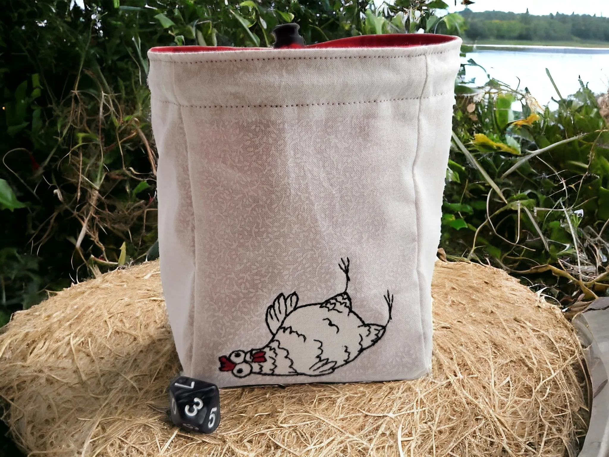 Funny chicken dice bag