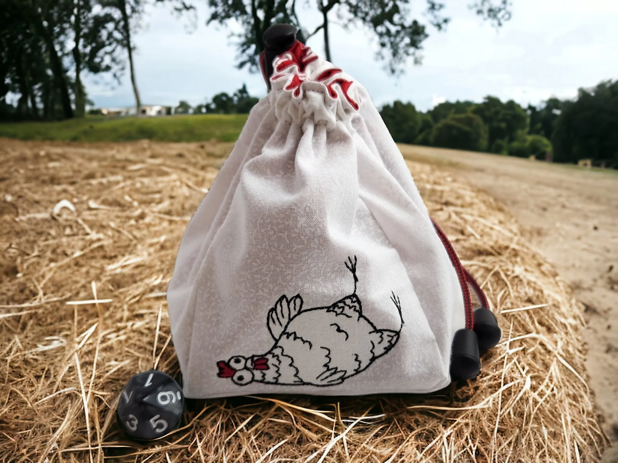 Funny chicken dice bag