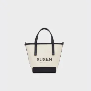 Gabriel Canvas Bucket Bag - Beige