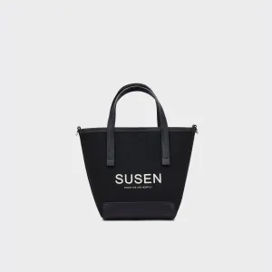 Gabriel Canvas Bucket Bag - Black