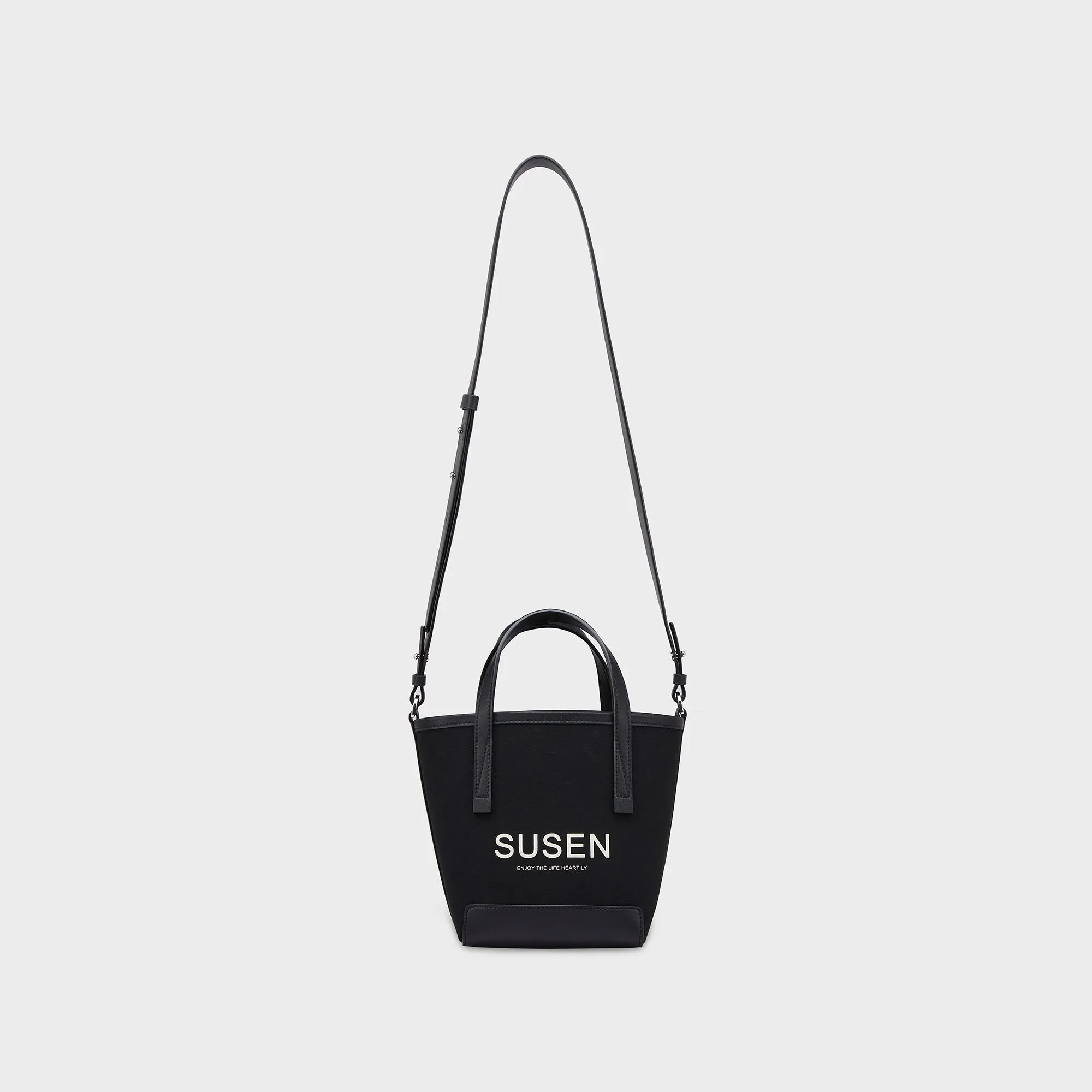 Gabriel Canvas Bucket Bag - Black