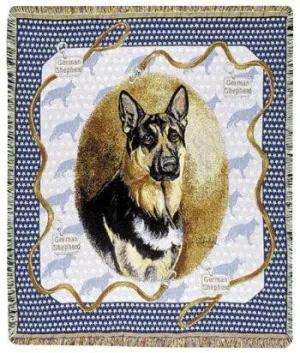 German Shepherd Tapestry Throw Blanket TPM459