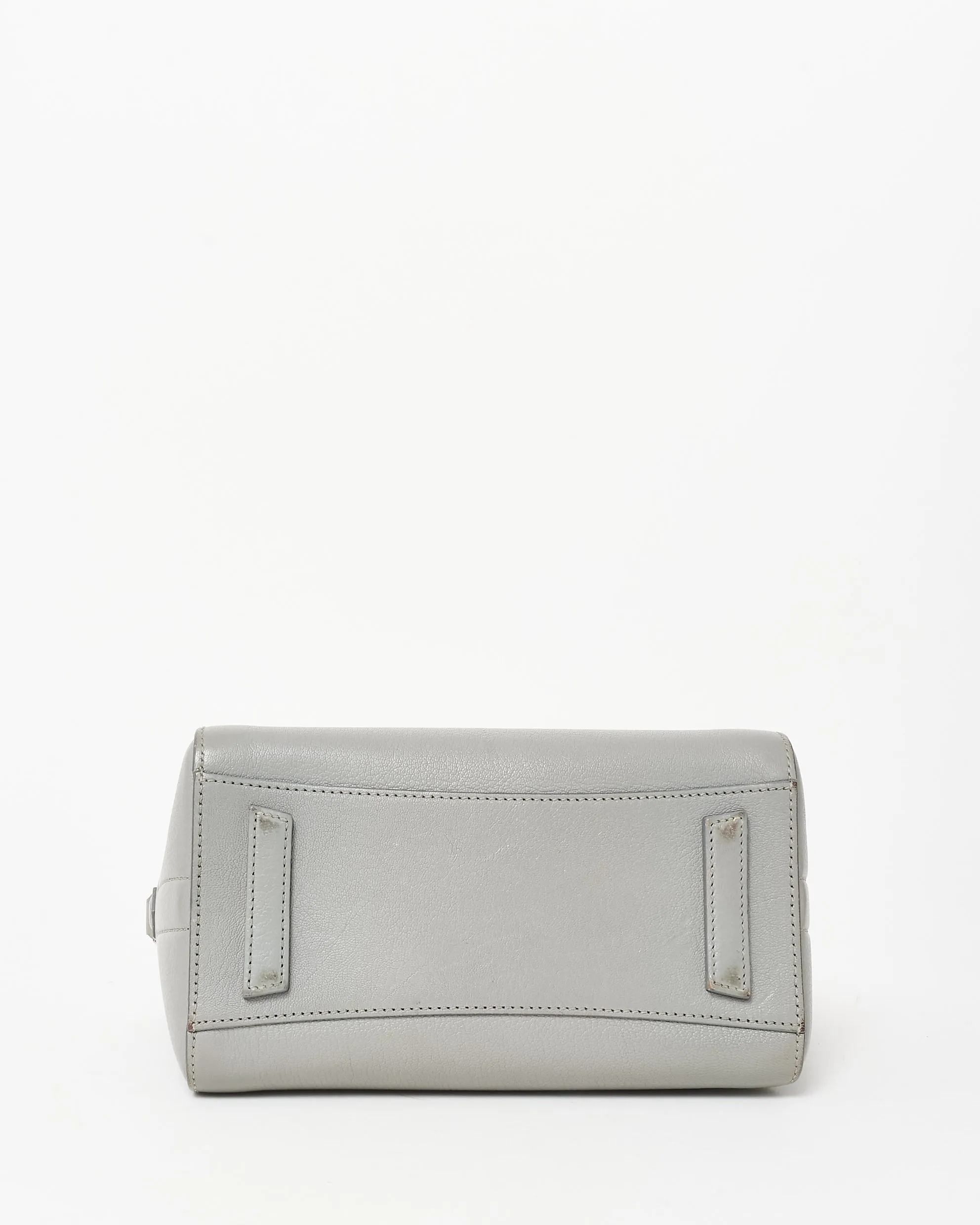 Givenchy Grey Grained Leather Leather Mini Antigona Bag