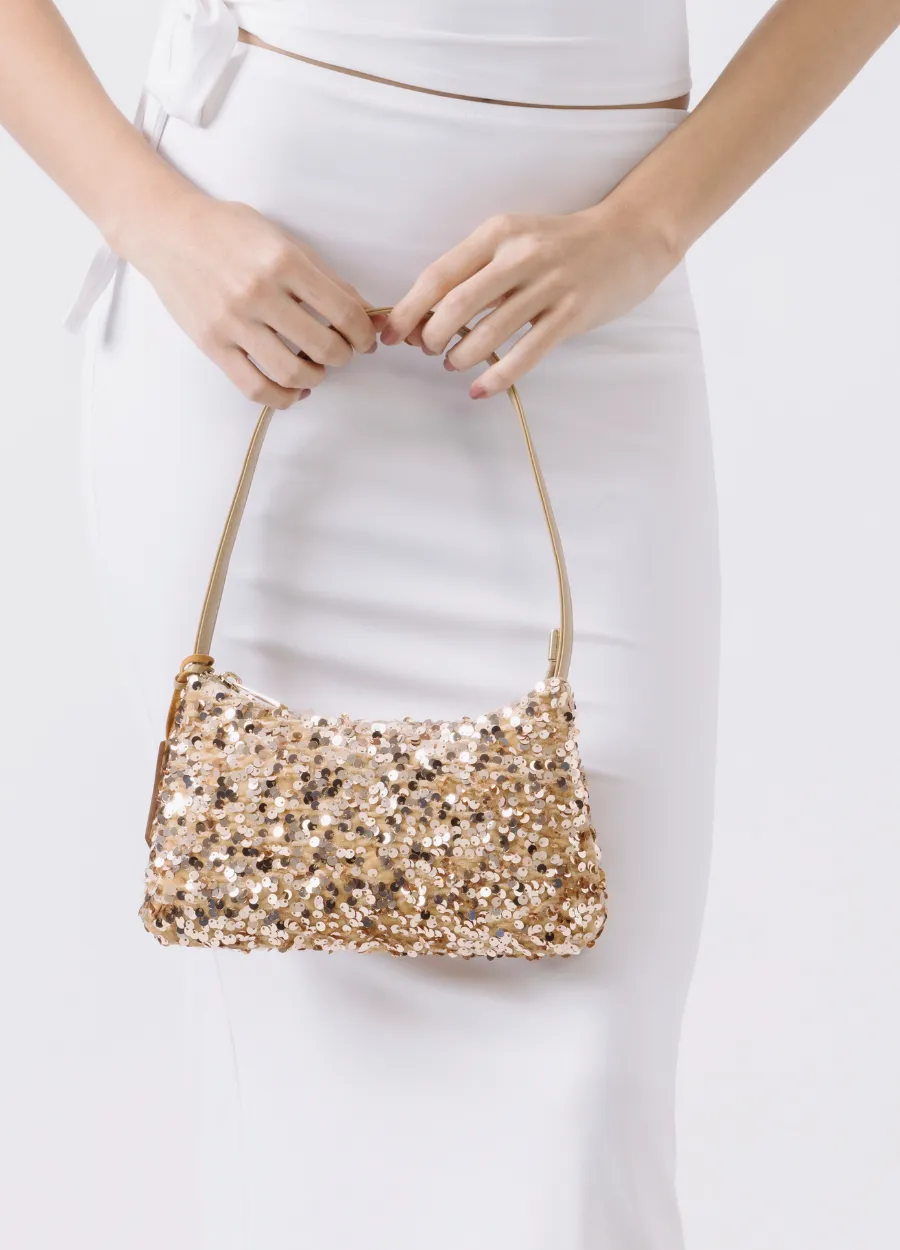 GLITZ BAG - LIGHT GOLD