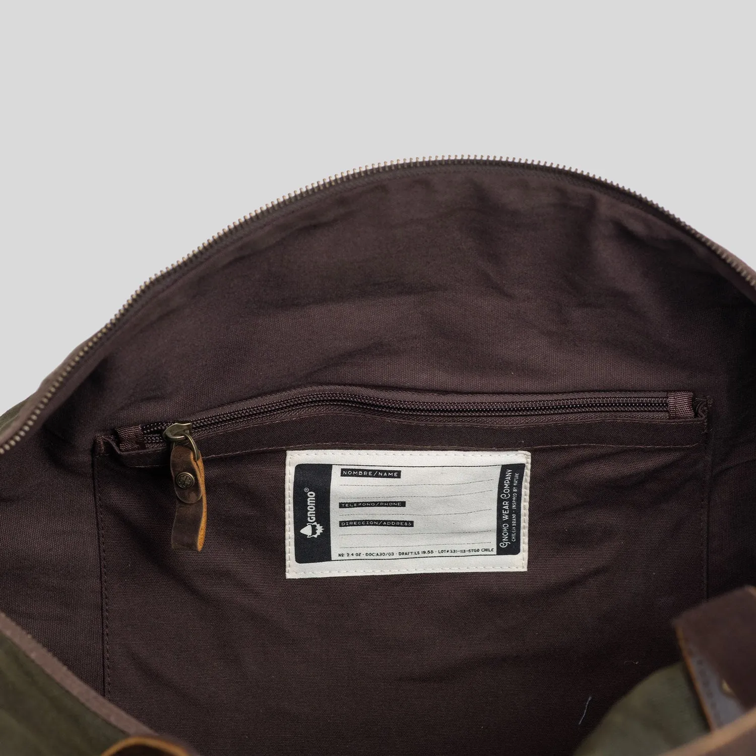 Gnomo Bolso Waxed Canvas Nodarin Duffle 40L