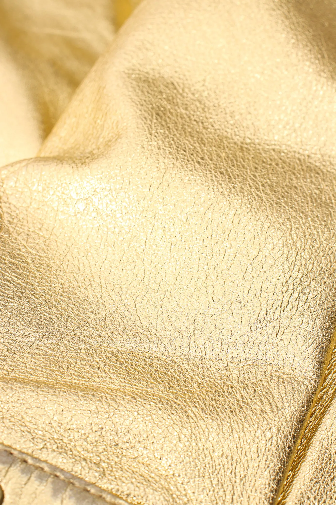 Gold Leather Turnlock Jacket
