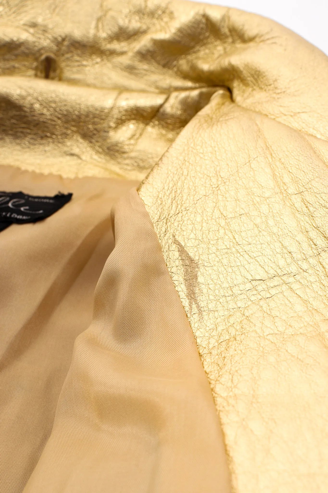Gold Leather Turnlock Jacket