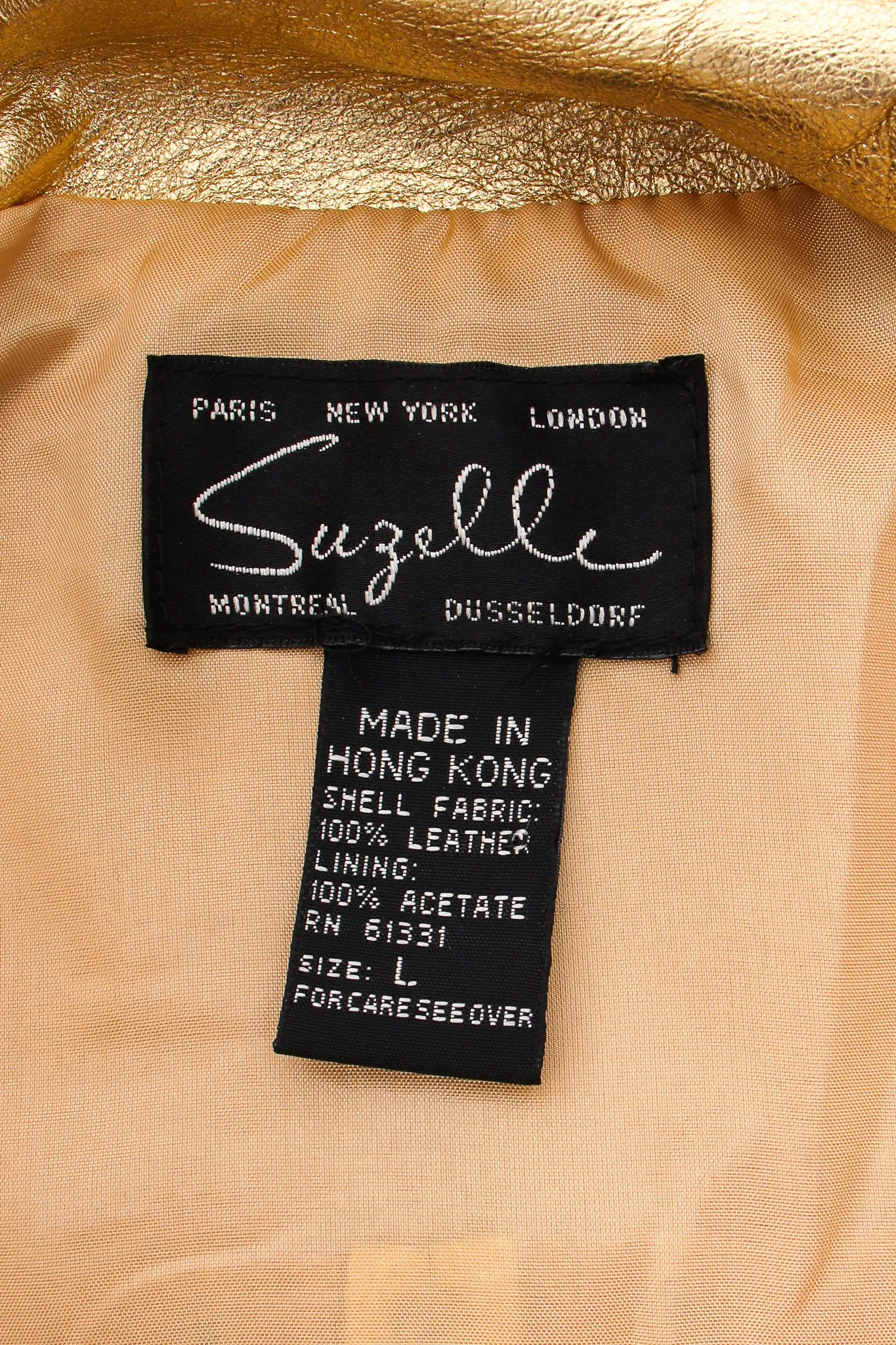 Gold Leather Turnlock Jacket