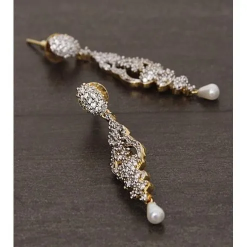 Golden and Silver Embellished Earrings (100000061544)