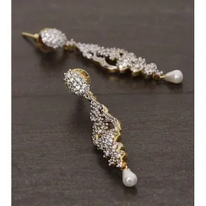 Golden and Silver Embellished Earrings (100000061544)