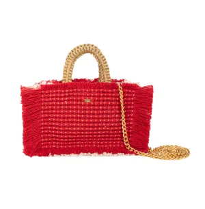 Gossypium Tote Small #2 - Red & Buttercream
