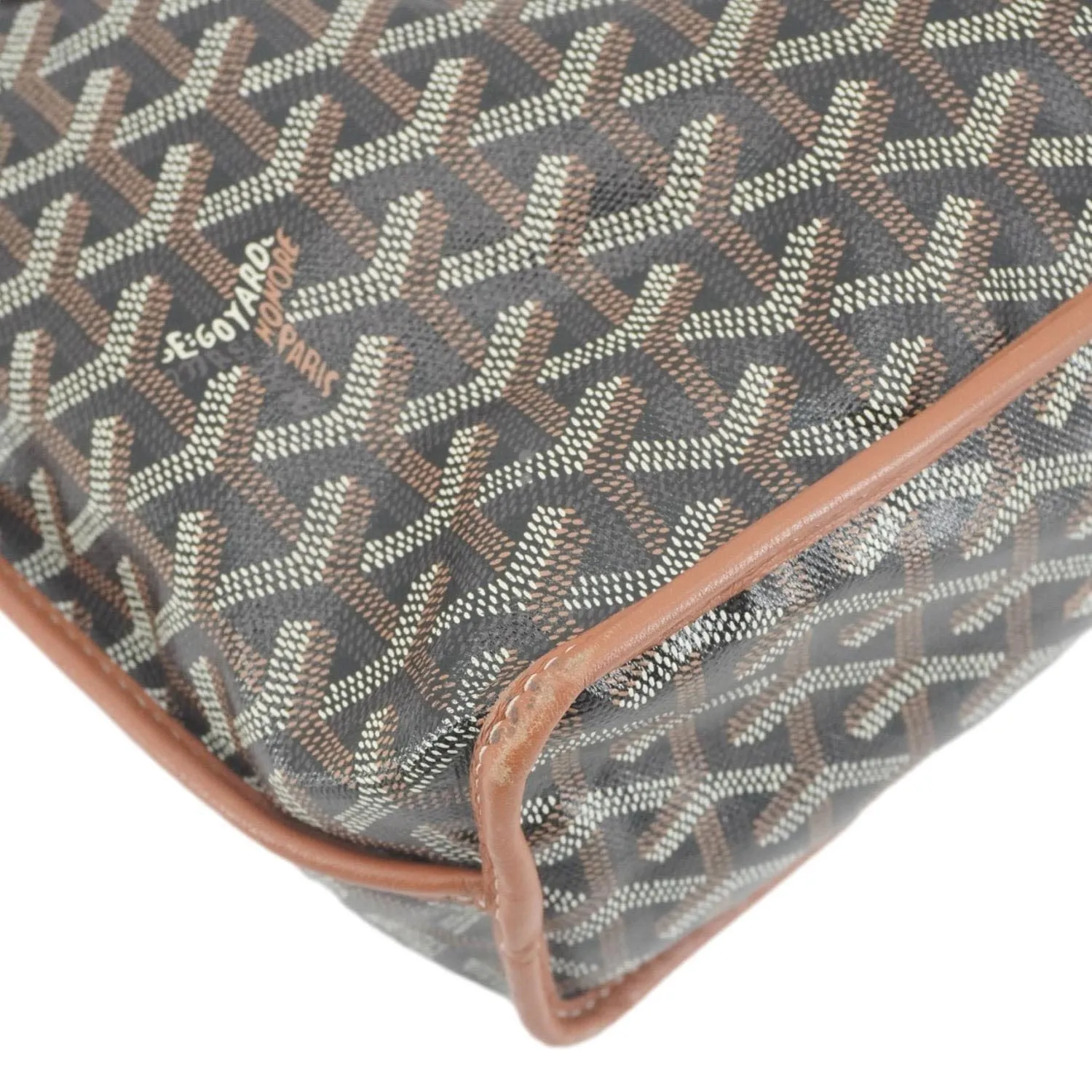 GOYARD Anjou Mini Canvas Shoulder Bag Black