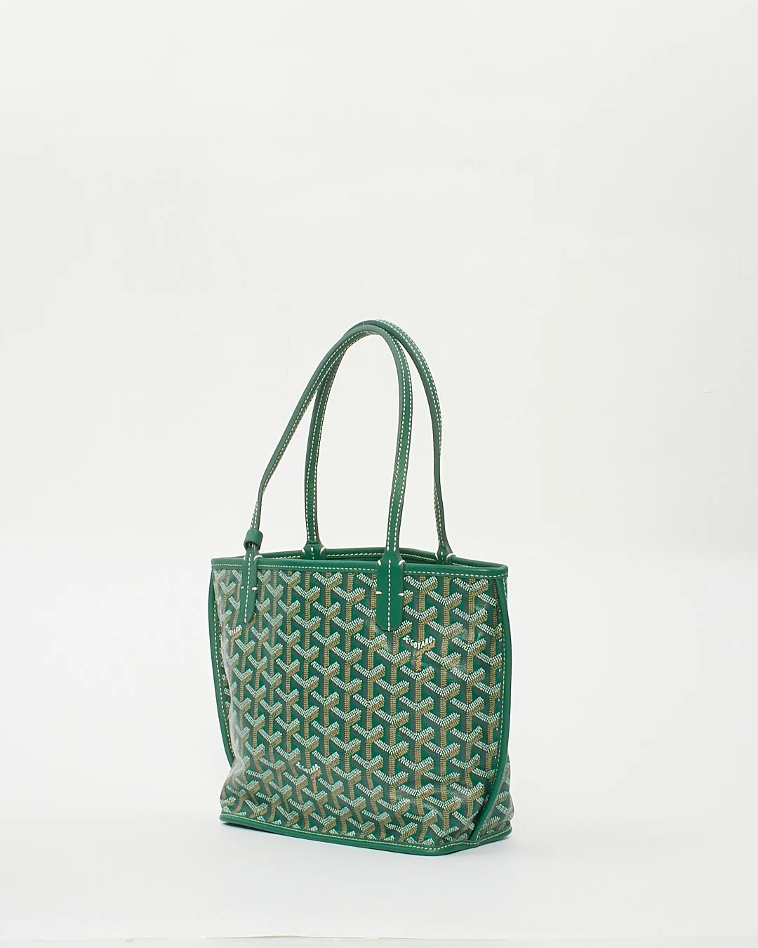 Goyard Green Canvas Reversible Anjou Mini Bag