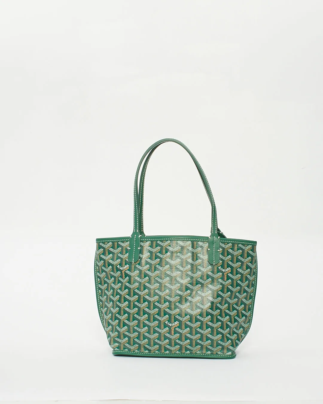 Goyard Green Canvas Reversible Anjou Mini Bag